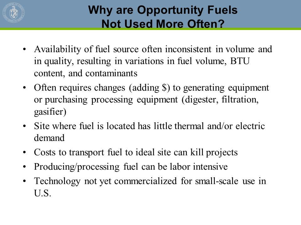 Why are Opportunity Fuels Not Used More Often