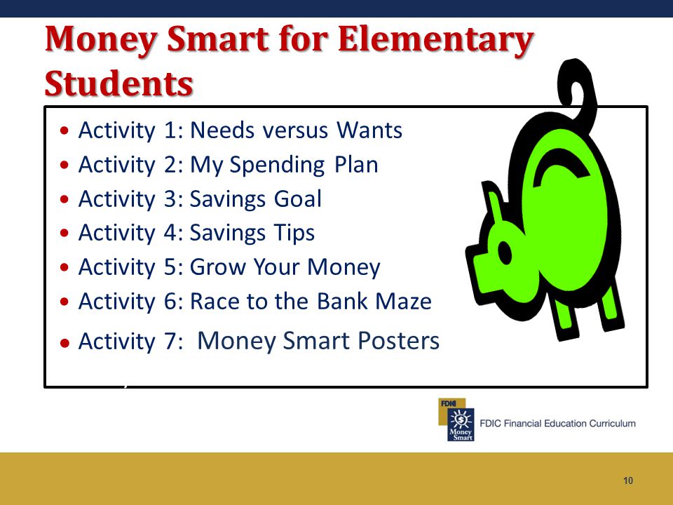 Fdic Money Smart Elaine M Hunter Community Affairs Specialist Ppt - 