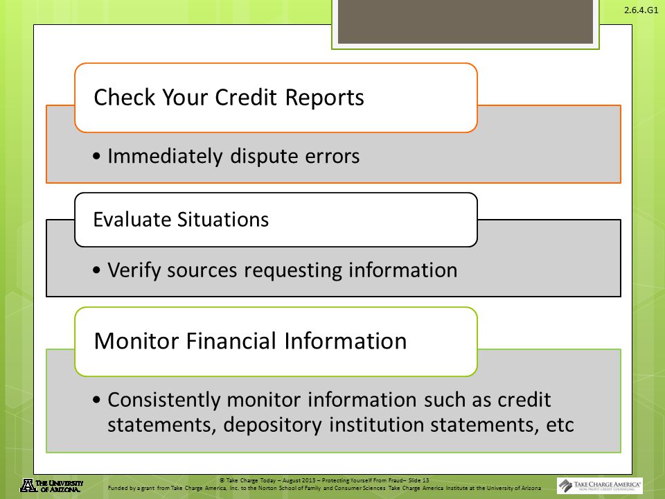 Check Your Credit Reports Monitor Financial Information