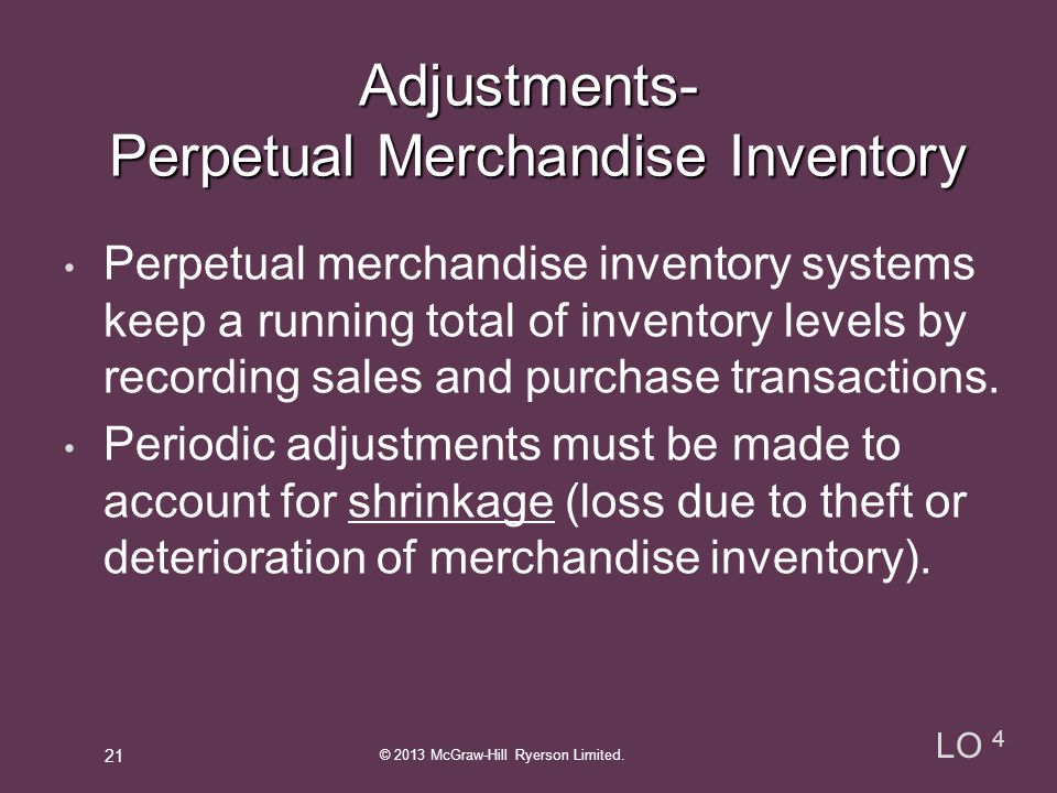 Perpetual Merchandise Inventory