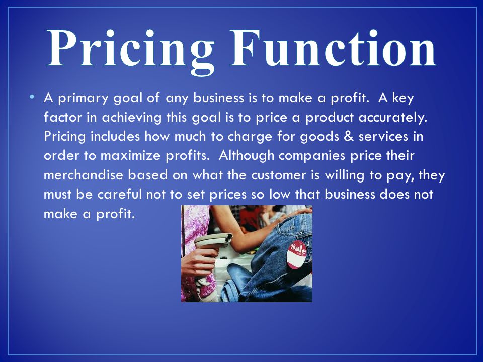 Pricing Function