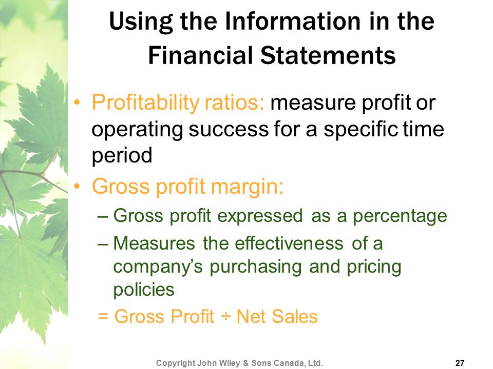 Using the Information in the Financial Statements