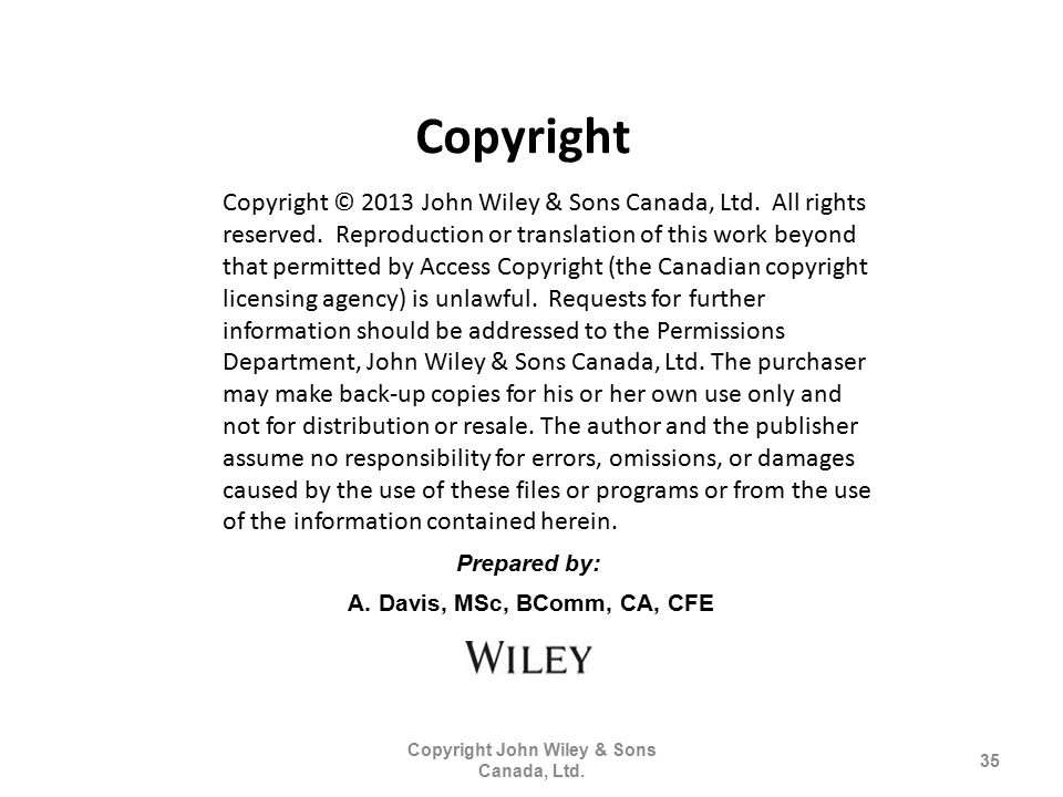 Copyright John Wiley & Sons Canada, Ltd.
