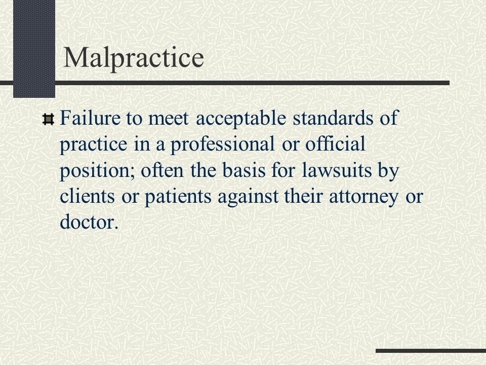 Malpractice