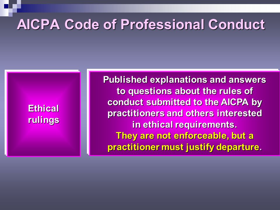 AICPA Code of Professional Conduct