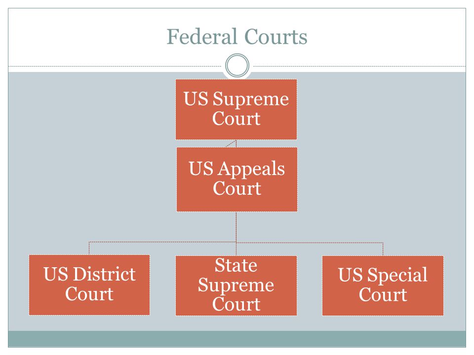 Federal Courts US Supreme Court US Appeals Court State Supreme Court
