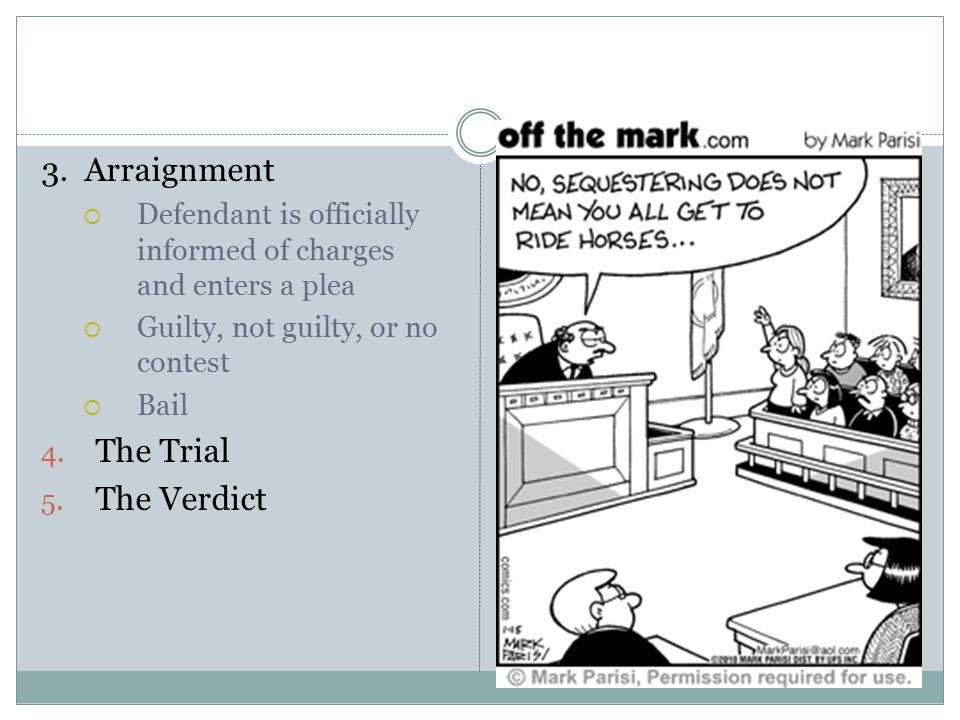 3. Arraignment The Trial The Verdict