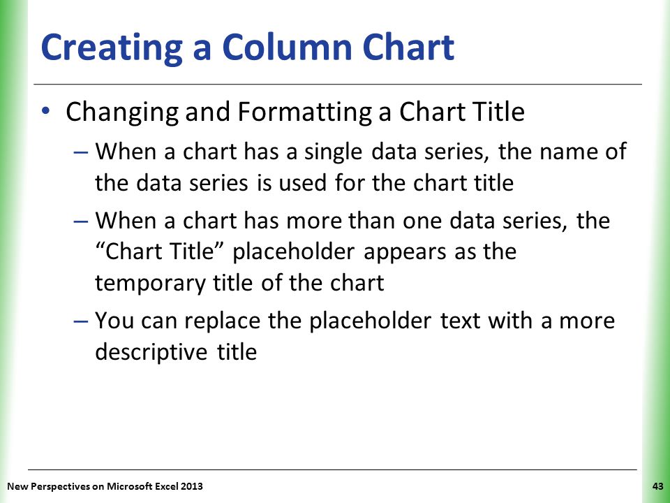 Chart Title Placeholder Excel