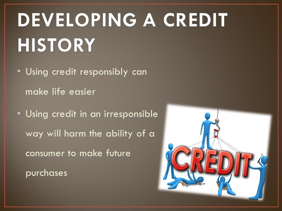 DEVELOPING A CREDIT HISTORY