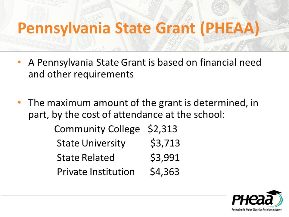 Pennsylvania State Grant (PHEAA)