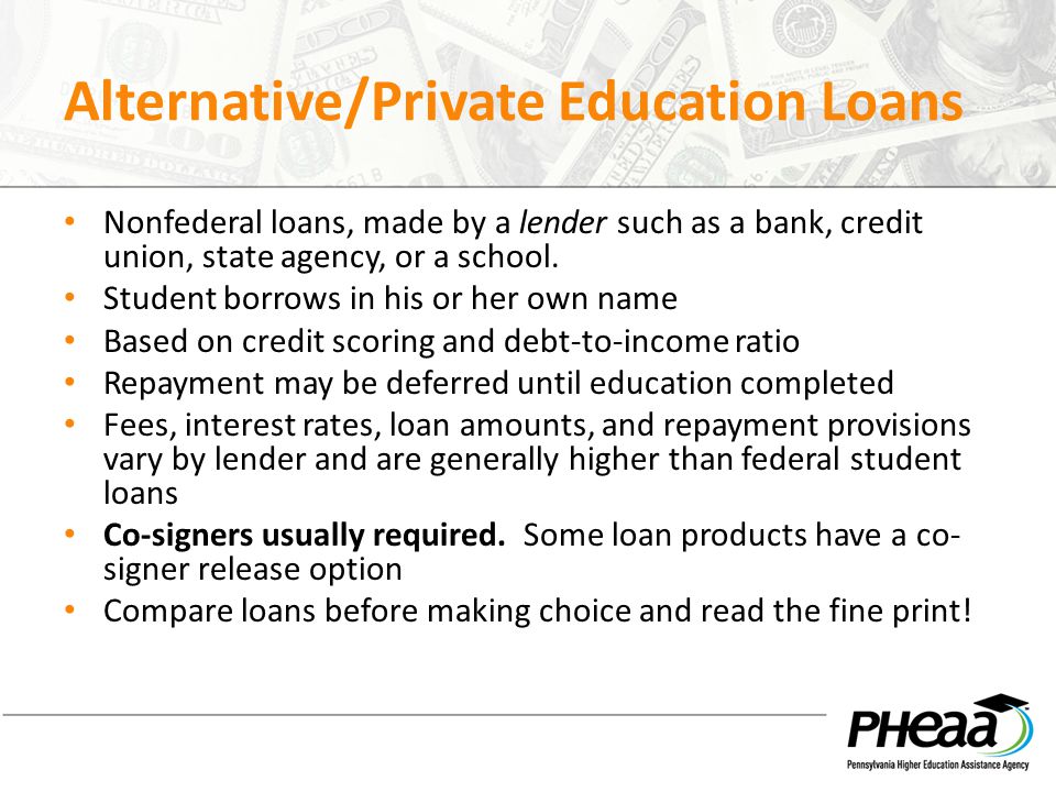 Alternative/Private Education Loans
