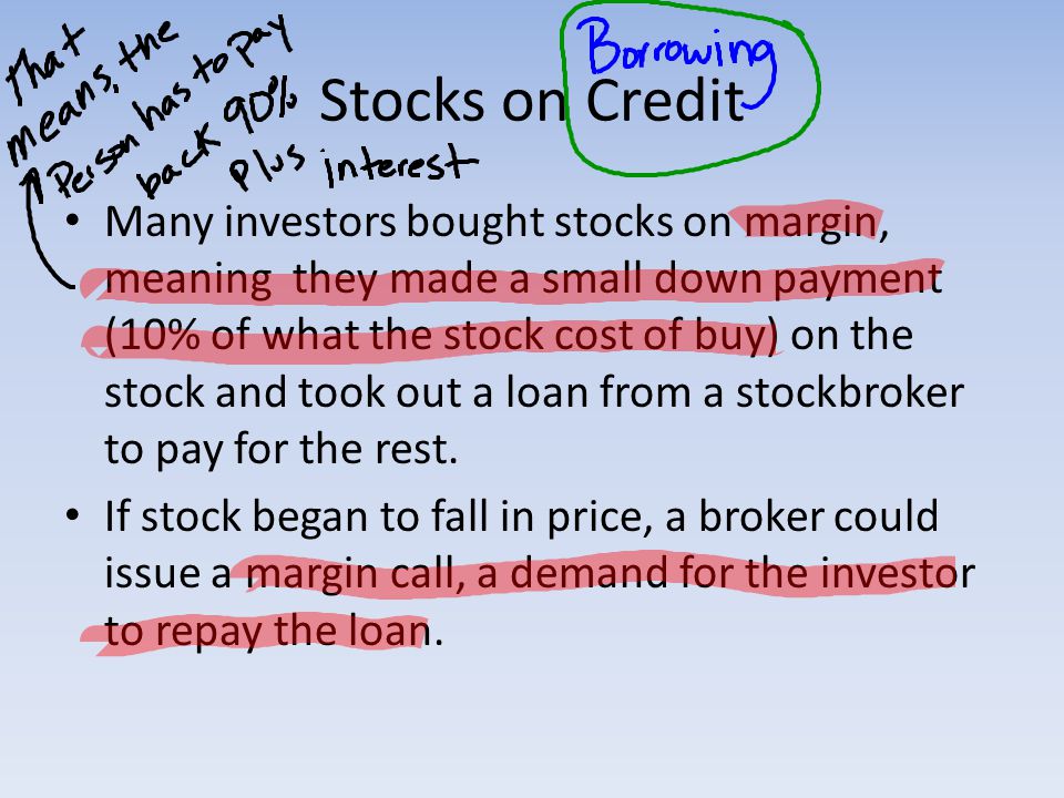 Stocks on Credit