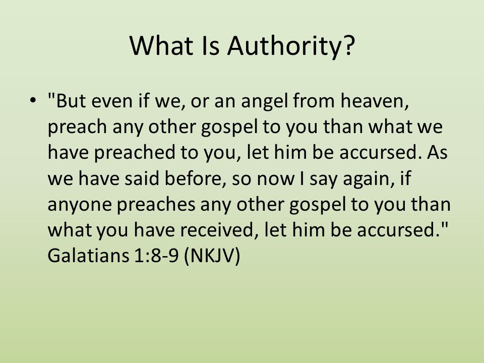 What Is Authority