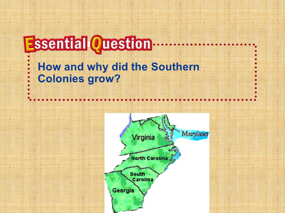 How and why did the Southern Colonies grow