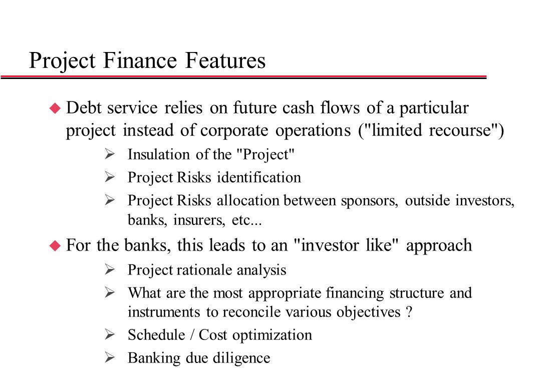 Project Finance Features