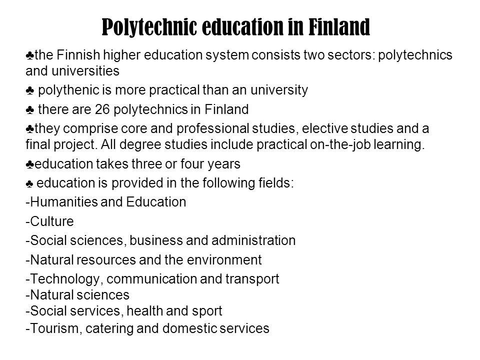 Polytechnic education in Finland