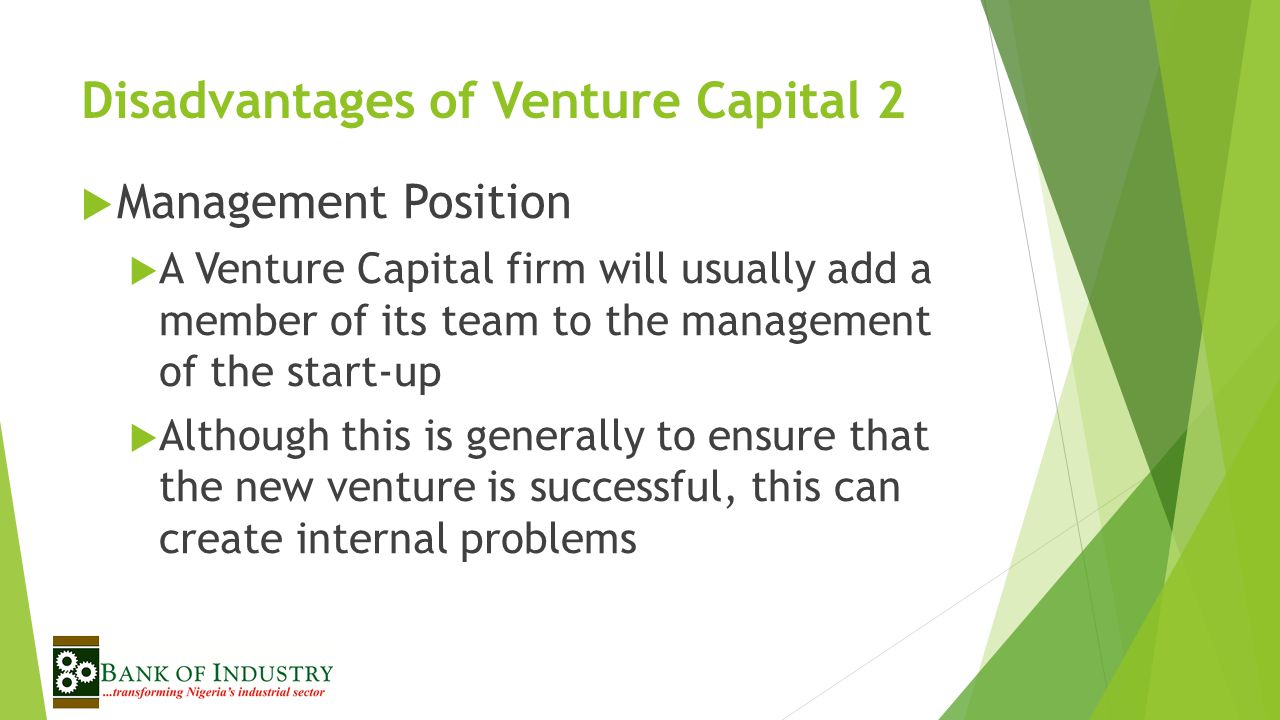 Disadvantages of Venture Capital 2