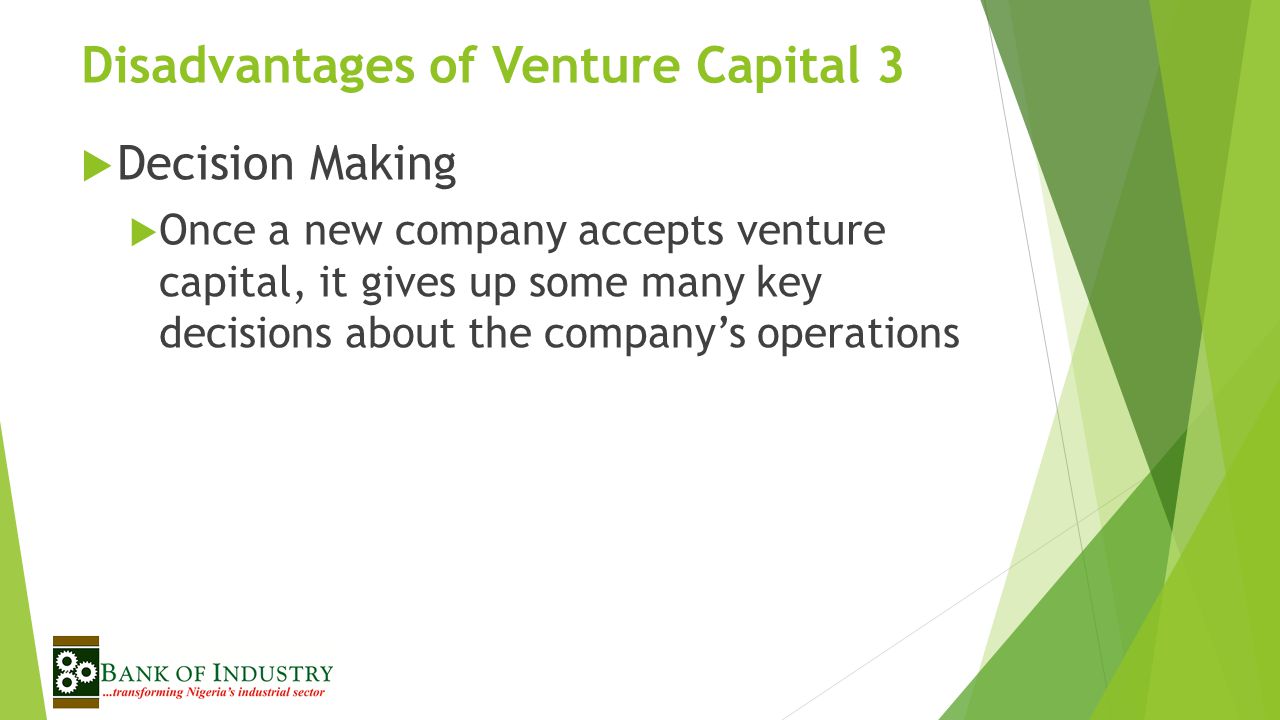Disadvantages of Venture Capital 3