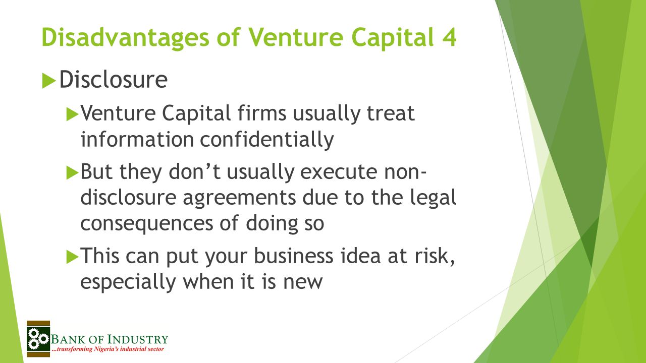 Disadvantages of Venture Capital 4