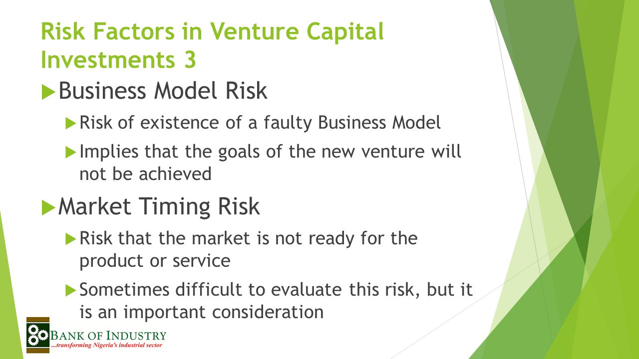 Risk Factors in Venture Capital Investments 3