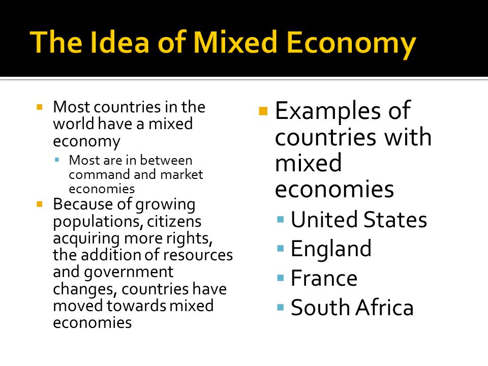 The Idea of Mixed Economy
