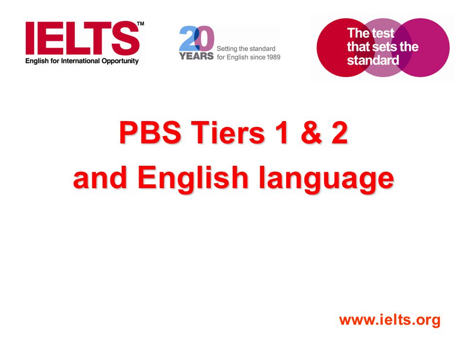 PBS Tiers 1 & 2 and English language