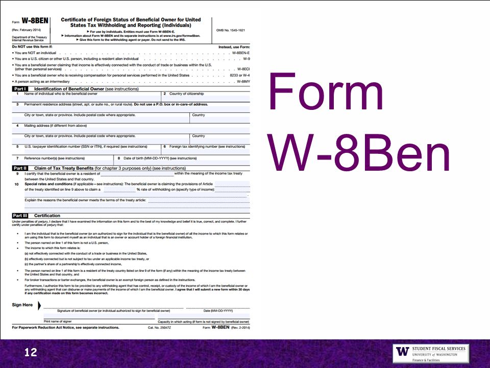 Form W-8Ben