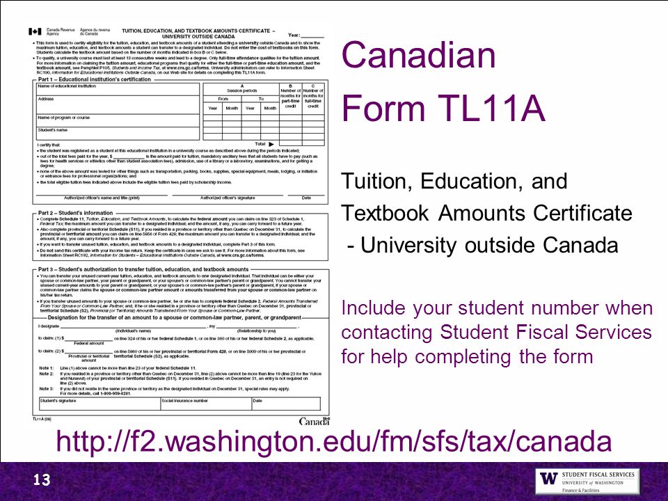 Canadian Form TL11A