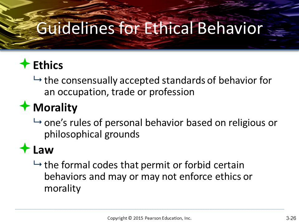 Guidelines for Ethical Behavior