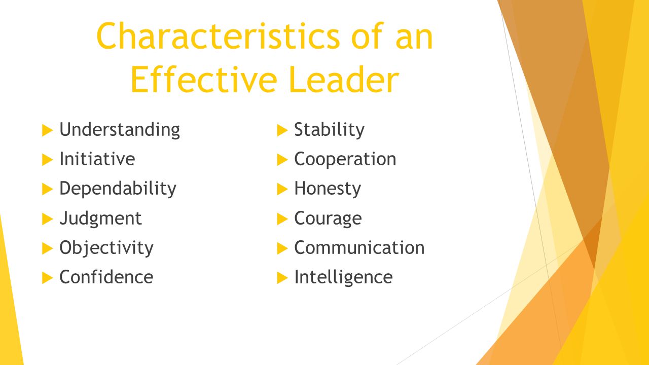 Characteristics of an Effective Leader