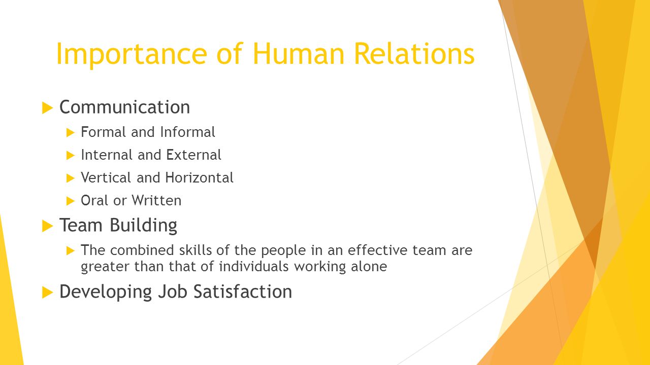Importance of Human Relations