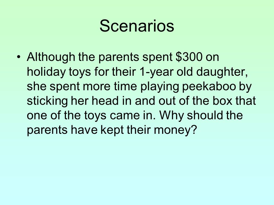 Scenarios