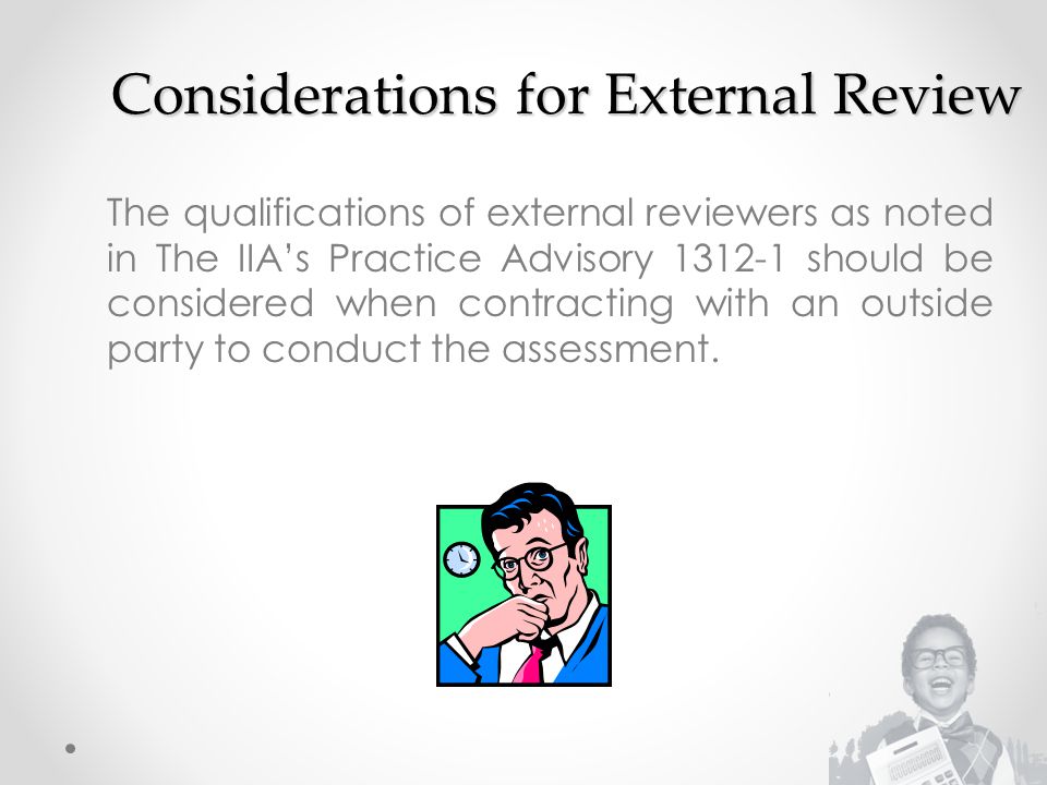 Considerations for External Review