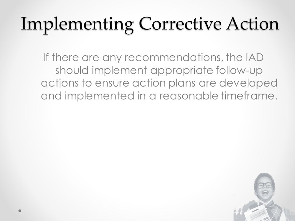 Implementing Corrective Action