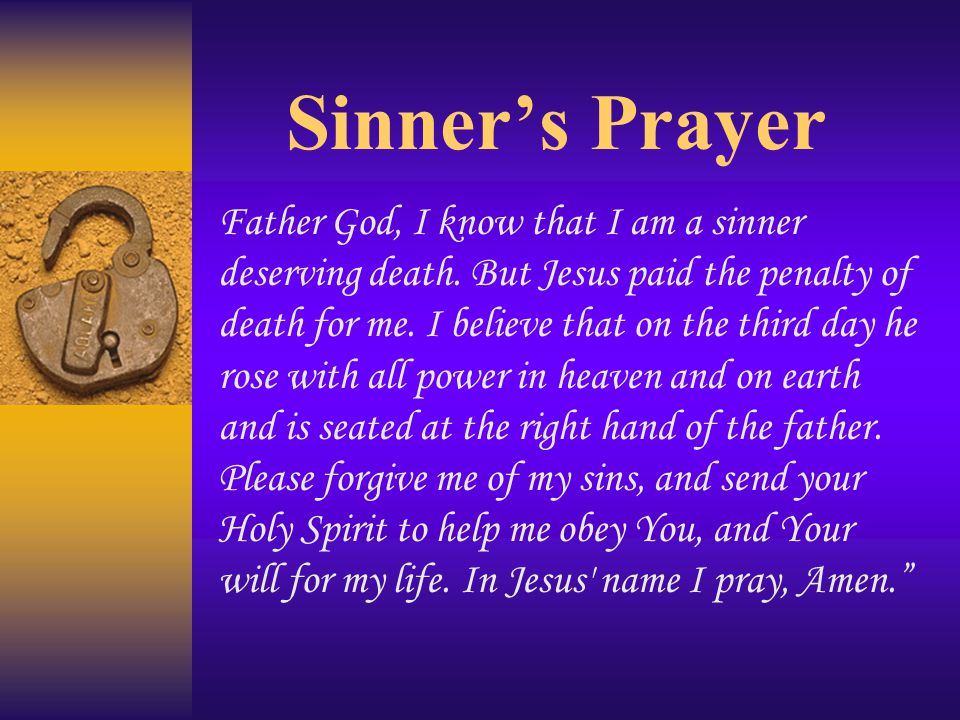 Sinner’s Prayer