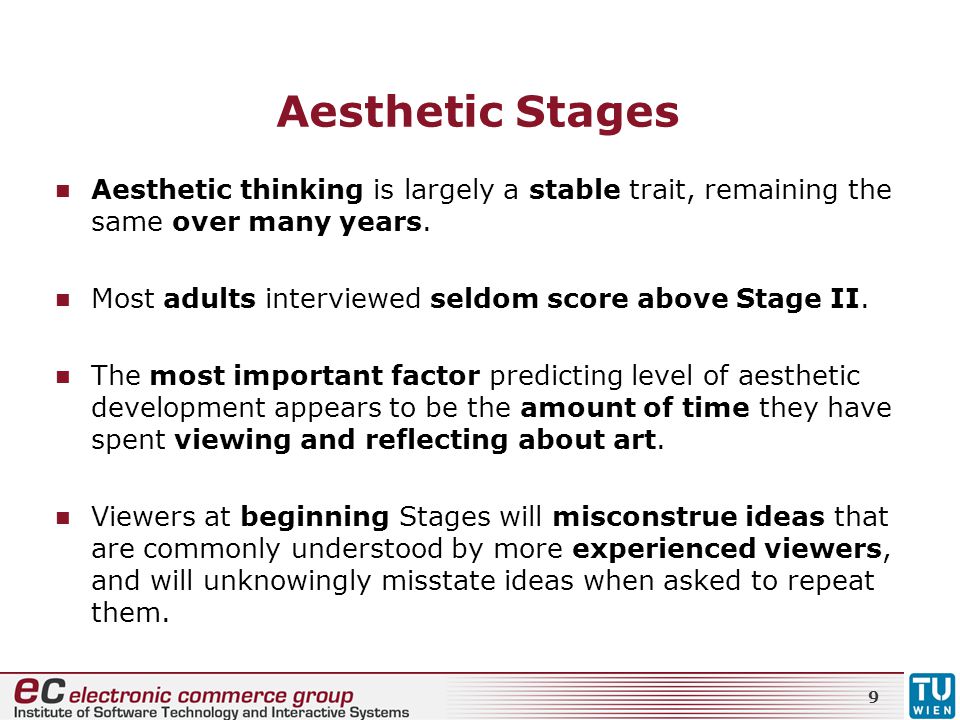 creative and aesthetic development definition