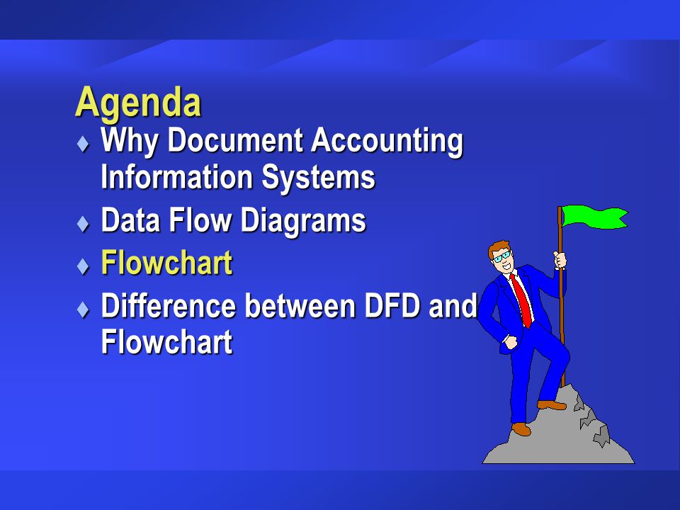 Agenda Why Document Accounting Information Systems Data Flow Diagrams