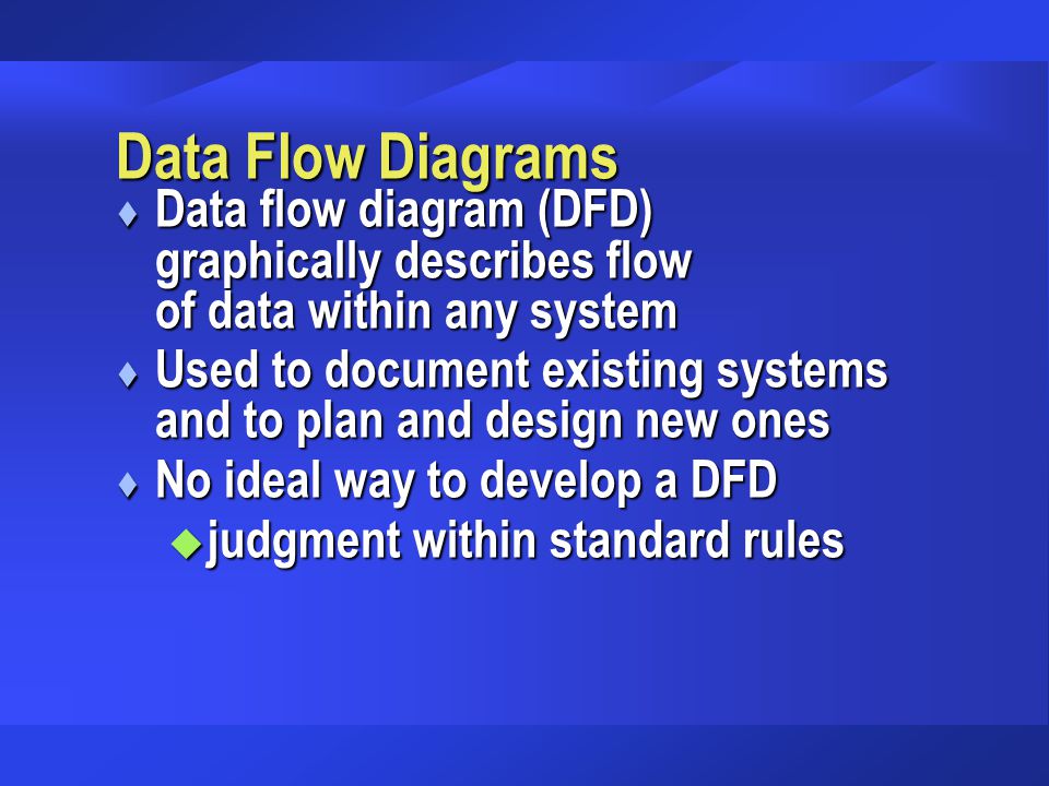 Data Flow Diagrams Data flow diagram (DFD) graphically describes flow of data within any system.