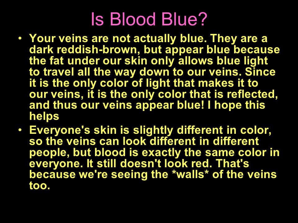 Is Blood Blue