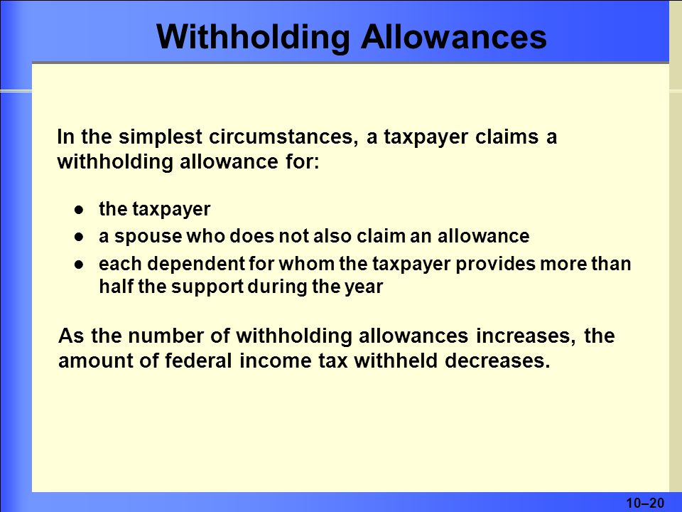 Withholding Allowances