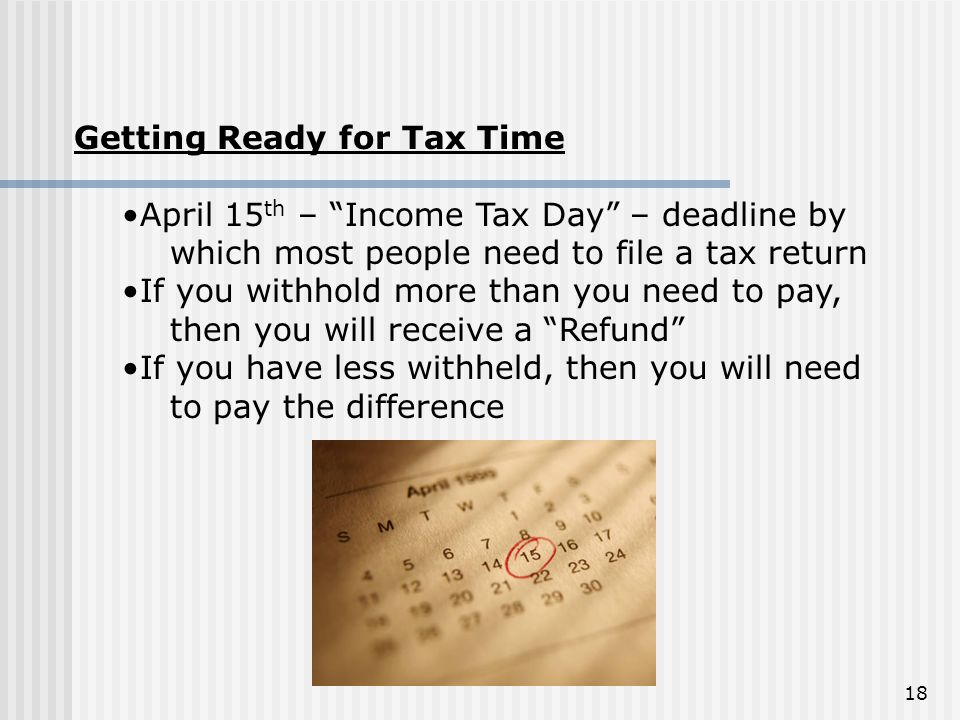 Getting Ready for Tax Time