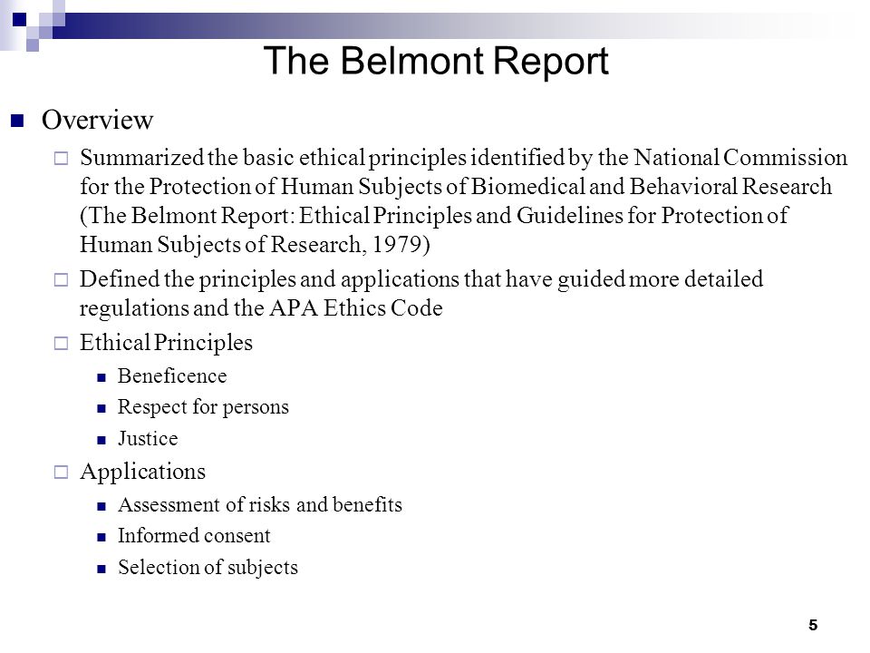 belmont report definition