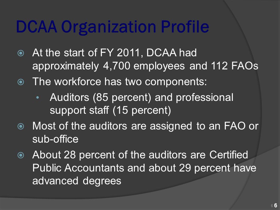 DCAA Organization Profile