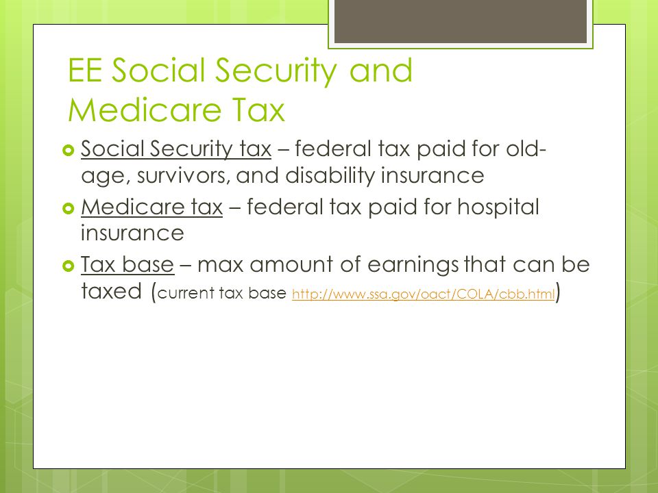 EE Social Security and Medicare Tax