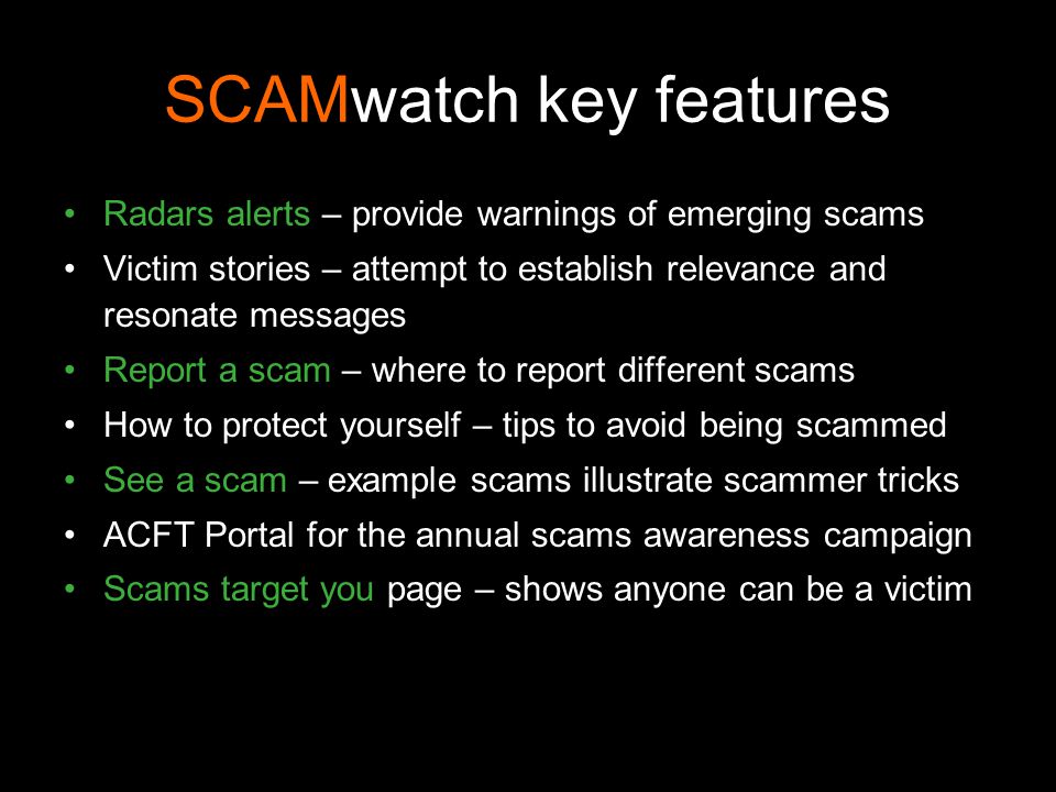 SCAMwatch Fraud Fortnight campaign