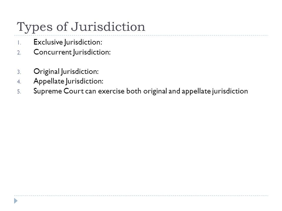 types of jurisdiction of the supreme court