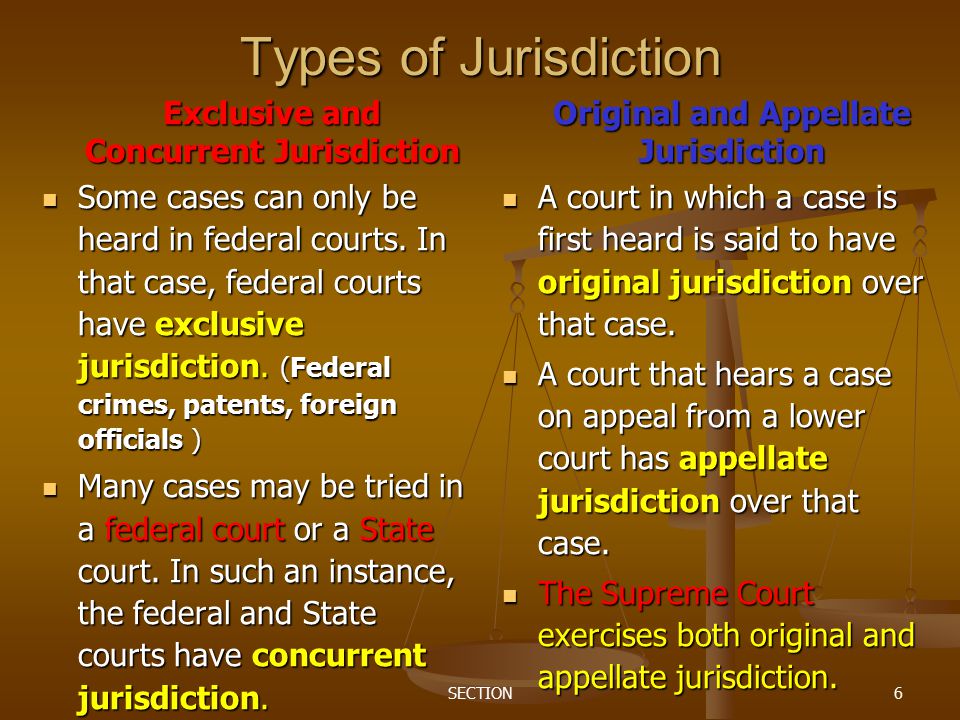 The case was by the court. Federal Court System. Types of jurisdiction. The Courts jurisdiction. Types of Courts.