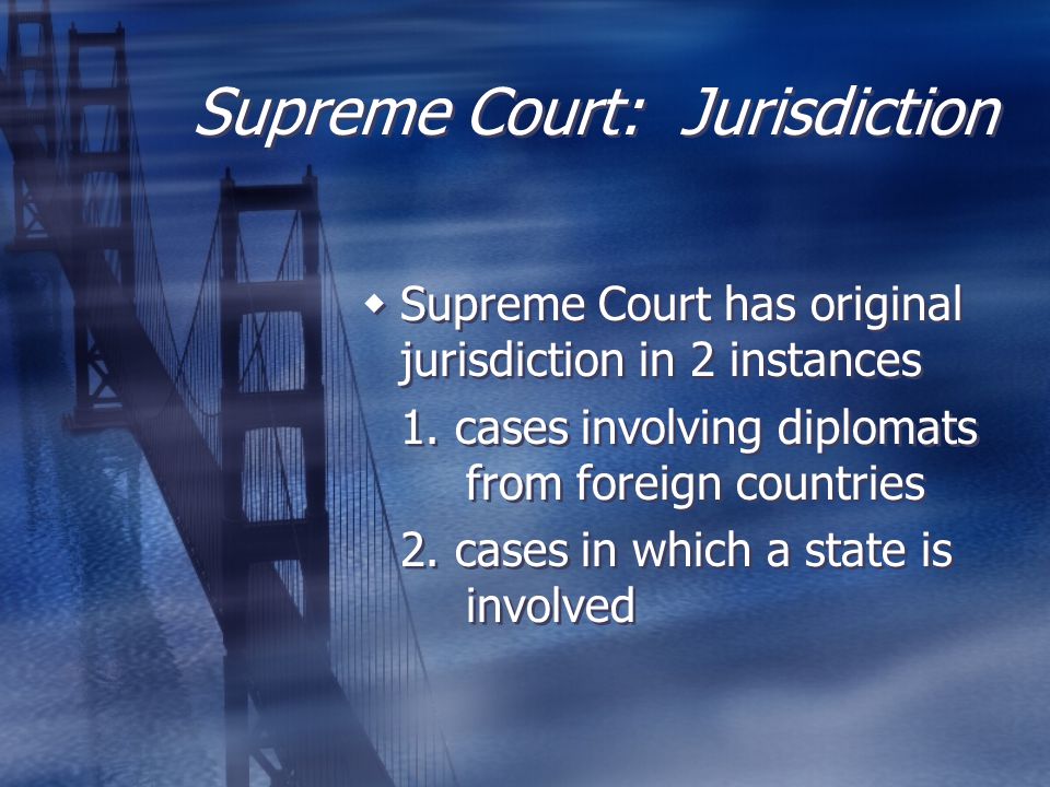 Supreme Court: Jurisdiction