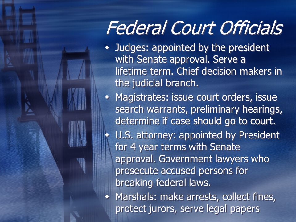 Federal Court Officials