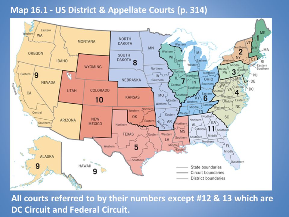Us Circuit Court Map The Federal Court System - Ppt Download